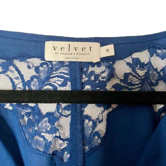 Velvet by Graham & Spencer Anthropologie Women’s Lace Detail Blouse Small NWT - Picture 10 of 15